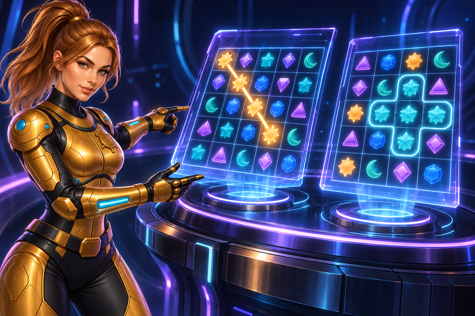 Gigi Celeste compares a defined winline with a connected symbol cluster