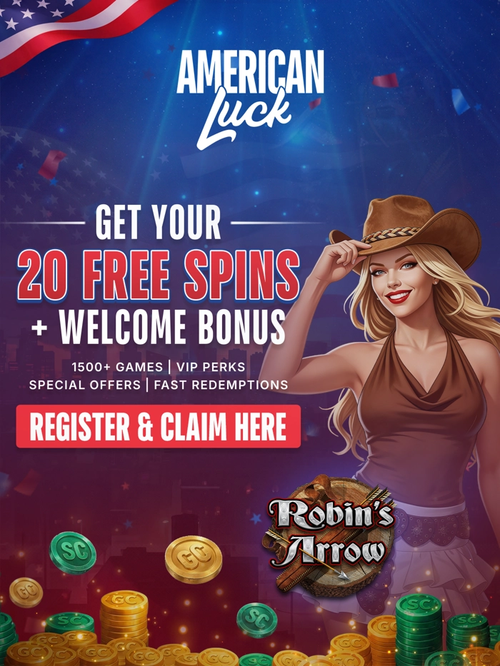 American Luck 20 Free Spins plus welcome bonus