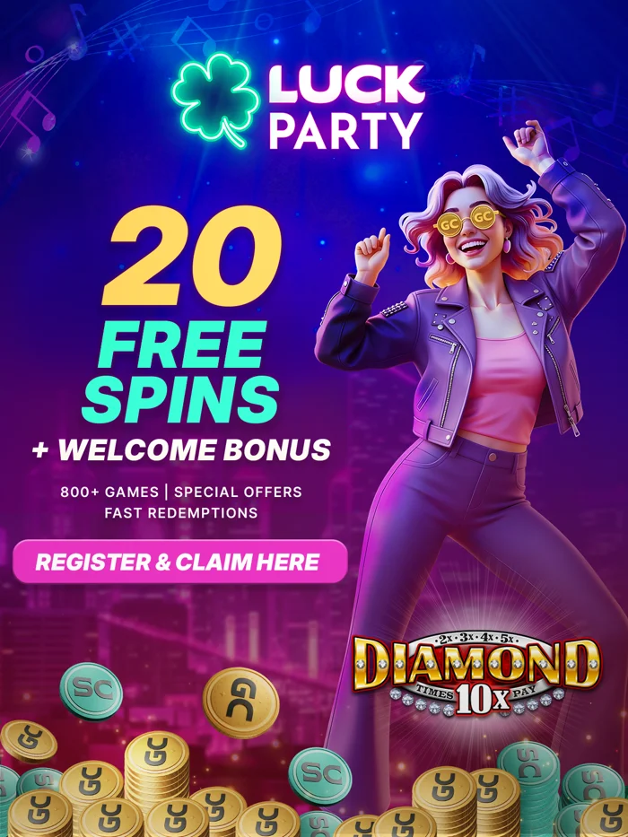 Luck Party 20 Free Spins plus welcome bonus