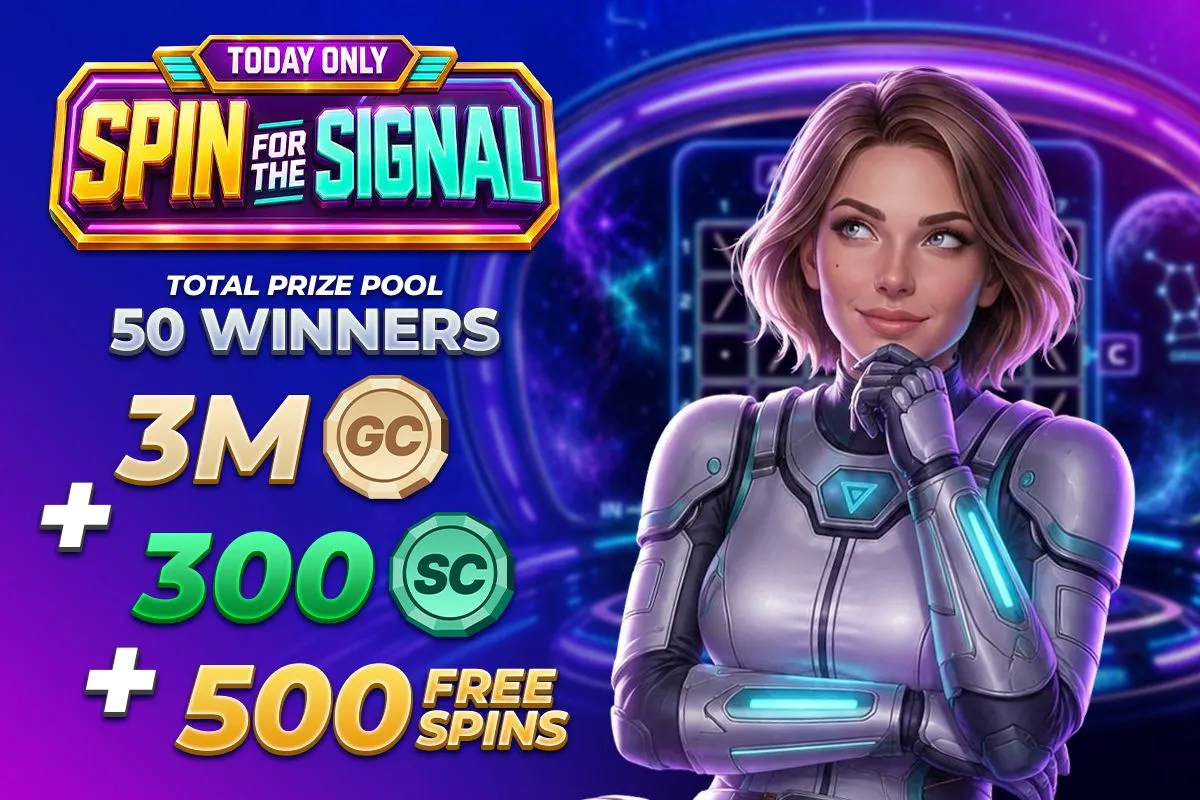 Spin for the Signal event artwork featuring the WB Crew searching the stars for a mysterious transmission.