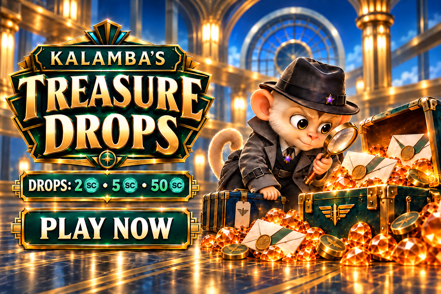 Kalamba’s Treasure Drops — Bonanza Mystery Express event artwork